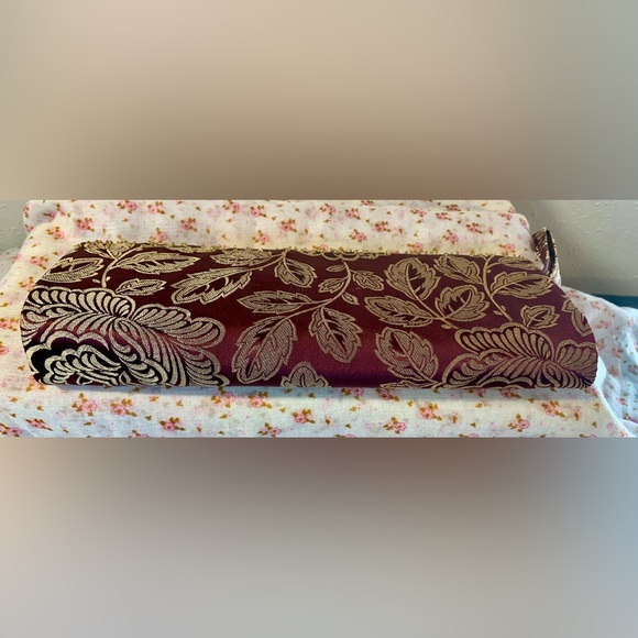 Target Limited Edition Embroidered Evening Clutch - Burgundy and Gold - Picture 4 of 8
